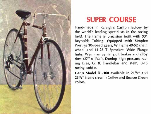 raleigh super course road bike